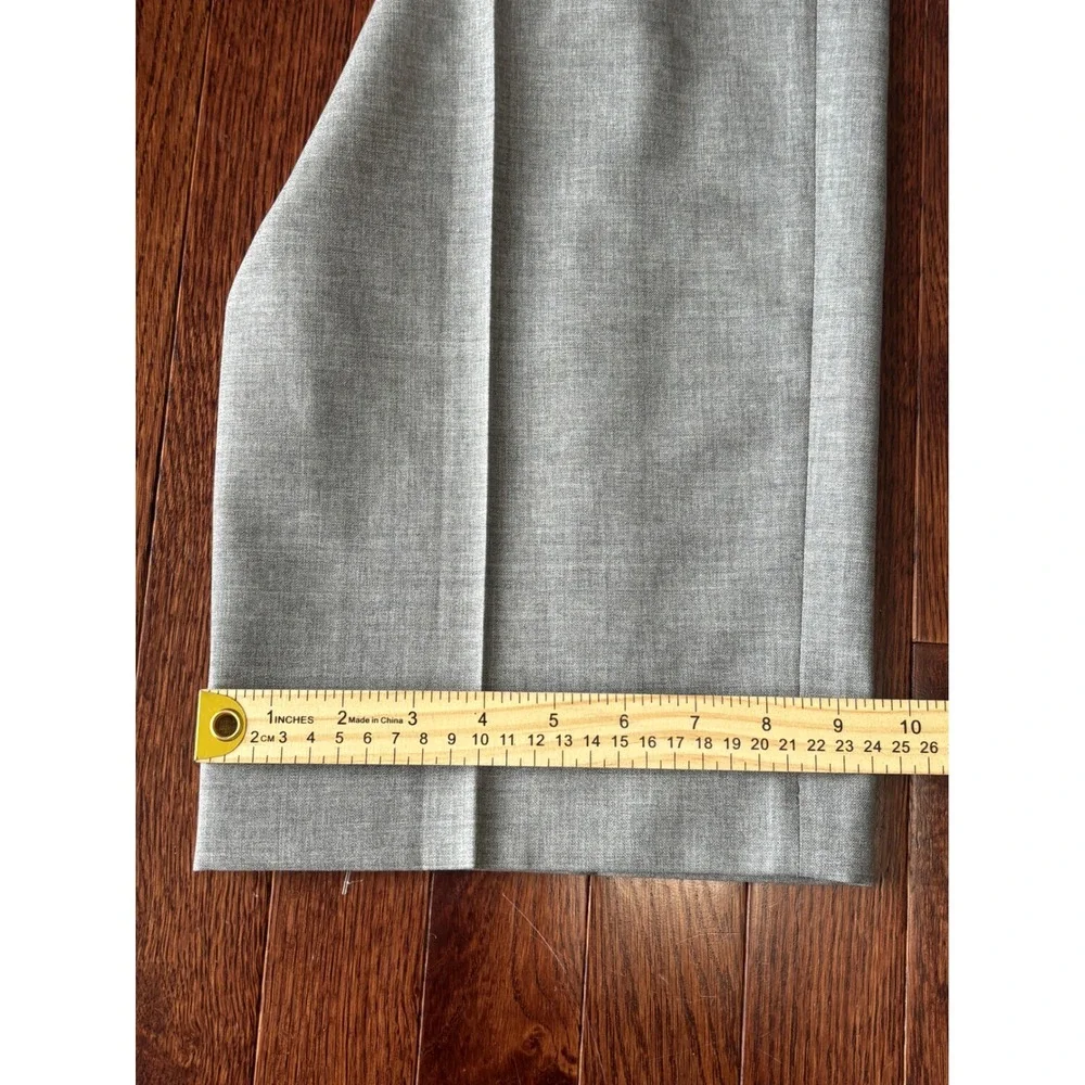 NWT J.Crew Relaxed Double Pleated Trousers 36x32 VBC Italian Wool Gray